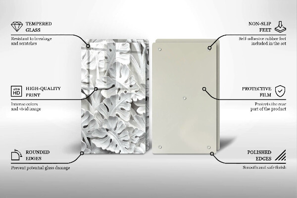 Copri piano cottura fiori bianchi