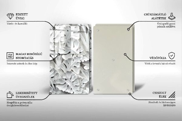 Copri piano cottura fiori bianchi