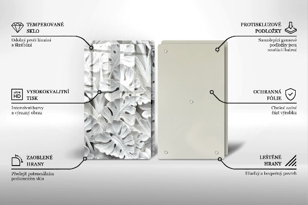 Copri piano cottura fiori bianchi