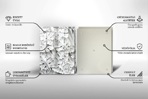 Copri piano cottura fiori bianchi