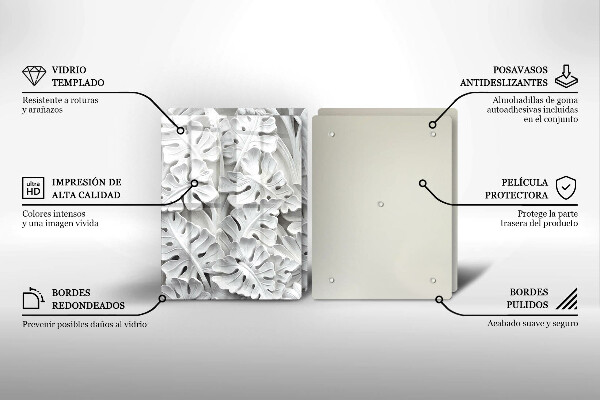 Copri piano cottura fiori bianchi