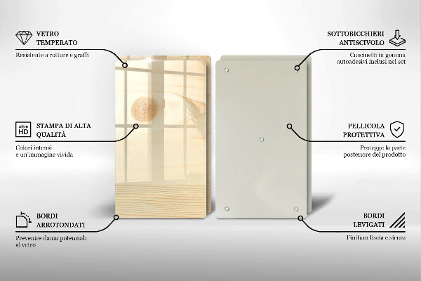 Copri piano cottura Asse di legno