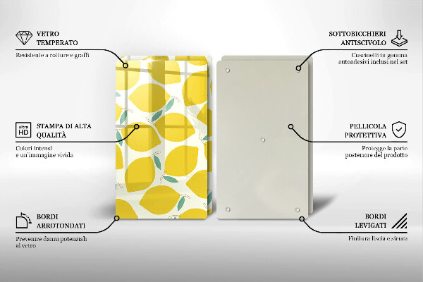 Copri piano cottura Limoni dei cartoni animati