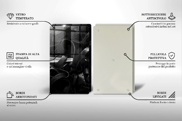 Copri piano cottura Tagliatelle Nere