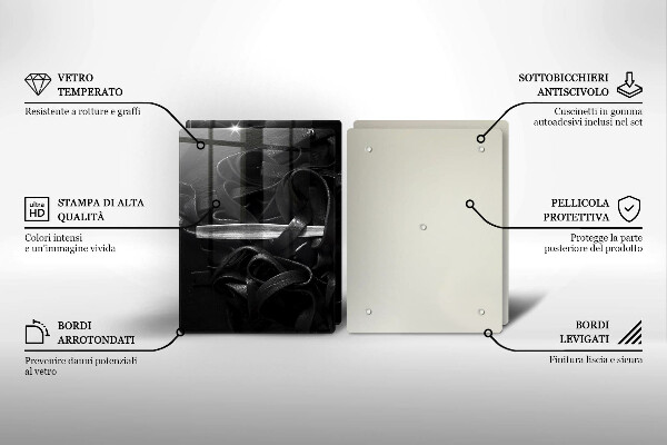 Copri piano cottura Tagliatelle Nere