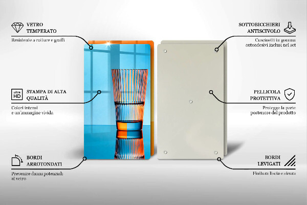Copri piano cottura Due bicchieri d'acqua