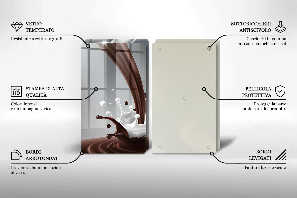 Copri piano cottura Latte e cioccolato