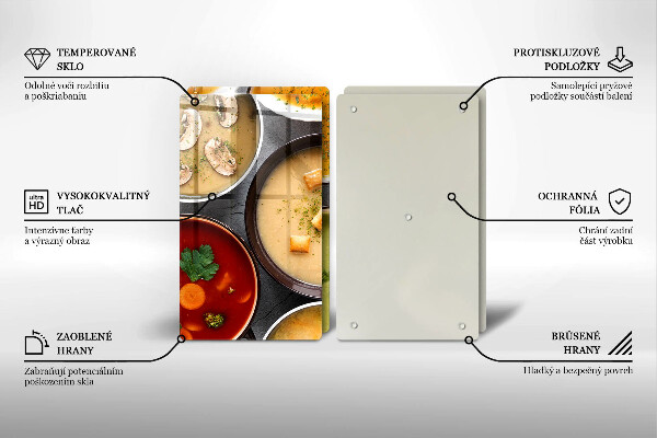 Copri piano cottura in vetro Zuppe colorate