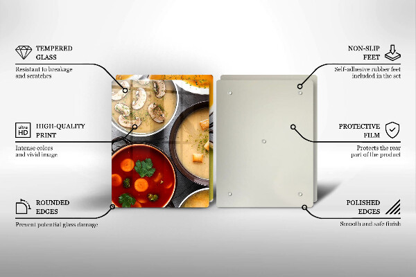 Copri piano cottura in vetro Zuppe colorate