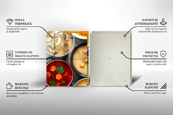 Copri piano cottura in vetro Zuppe colorate