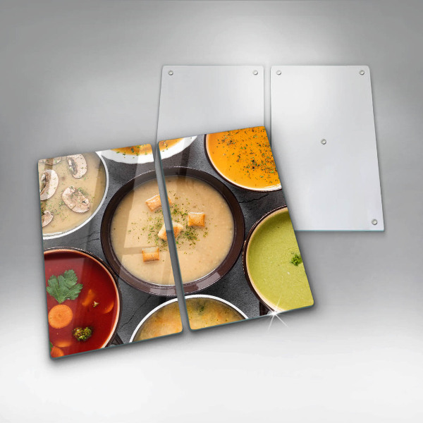 Copri piano cottura in vetro Zuppe colorate