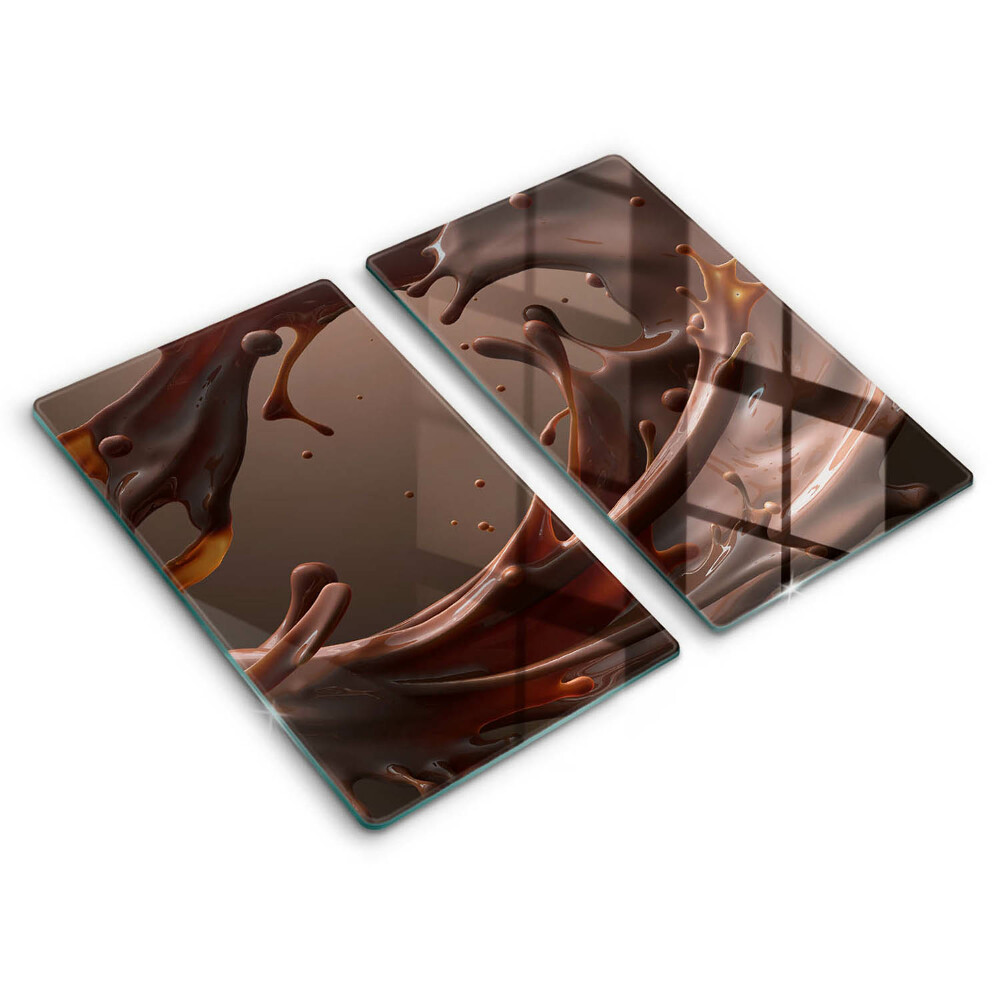Copri piano cottura in vetro Cioccolato liquido