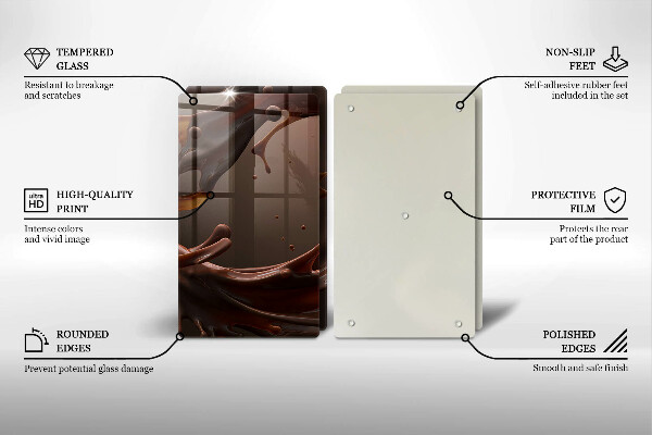 Copri piano cottura in vetro Cioccolato liquido