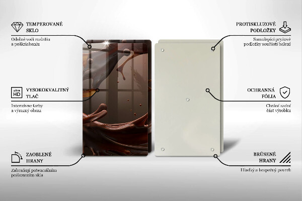 Copri piano cottura in vetro Cioccolato liquido