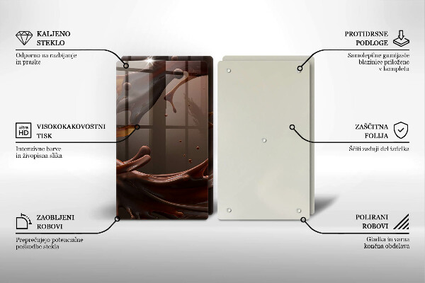 Copri piano cottura in vetro Cioccolato liquido