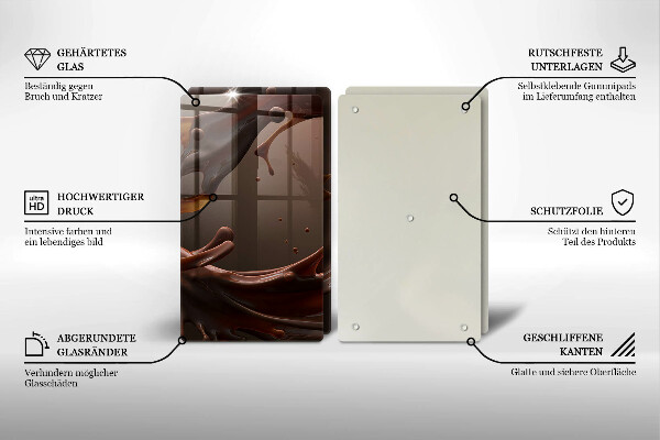 Copri piano cottura in vetro Cioccolato liquido