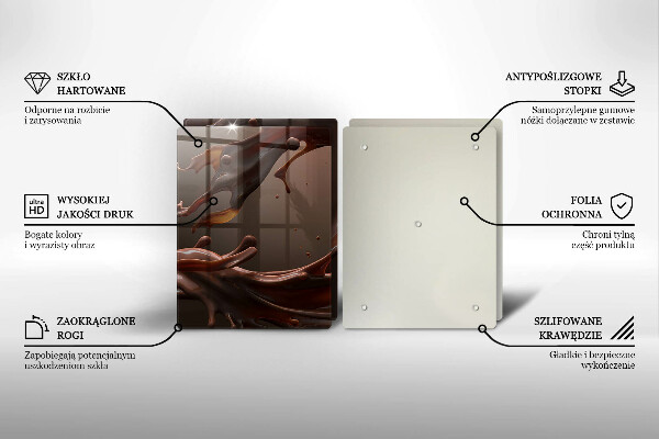 Copri piano cottura in vetro Cioccolato liquido