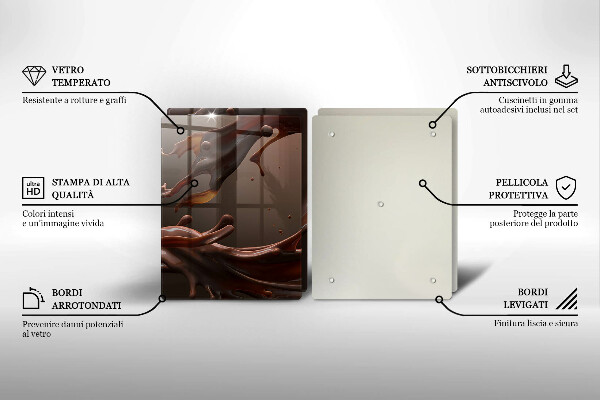 Copri piano cottura in vetro Cioccolato liquido