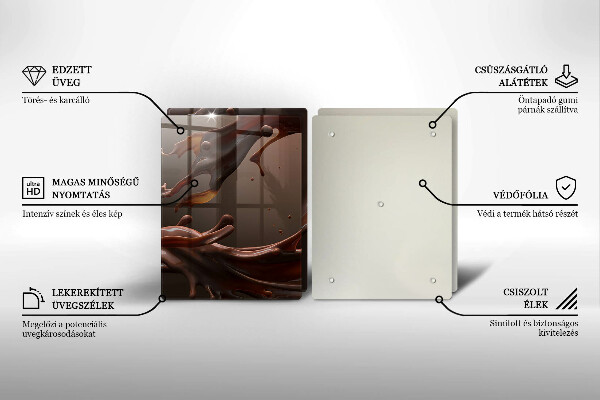 Copri piano cottura in vetro Cioccolato liquido