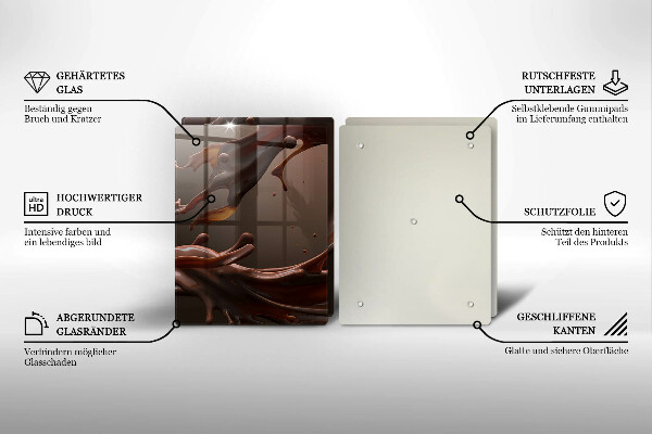 Copri piano cottura in vetro Cioccolato liquido