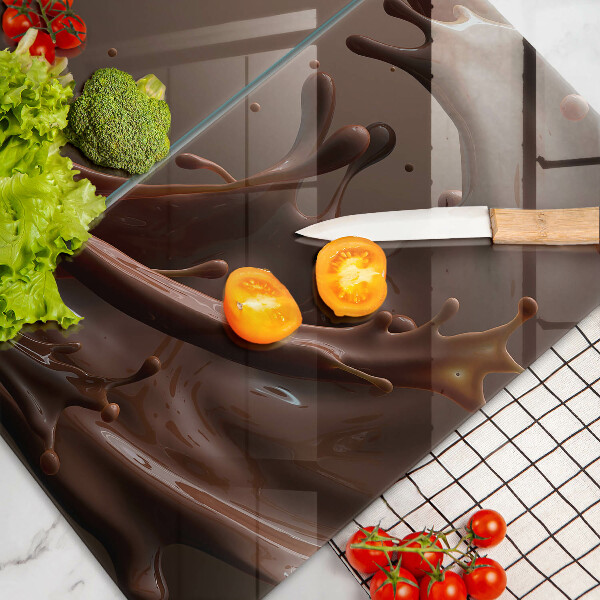 Copri piano cottura in vetro Cioccolato liquido