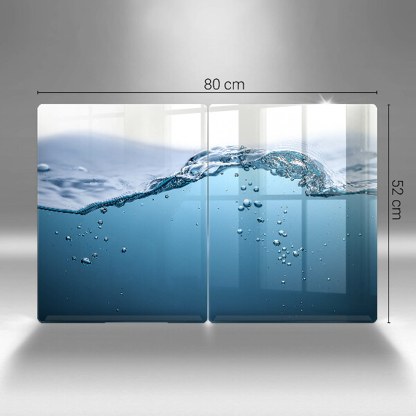 Copri piano cottura in vetro Acqua blu