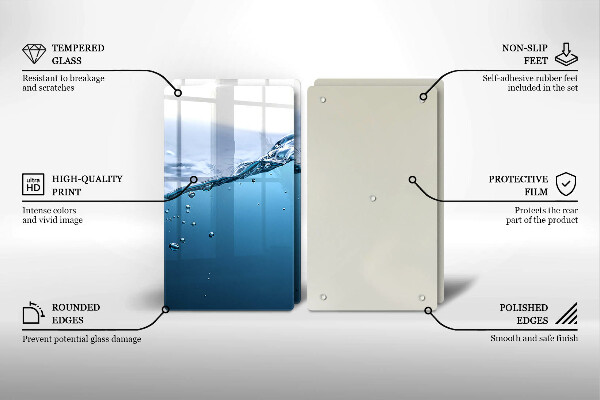 Copri piano cottura in vetro Acqua blu