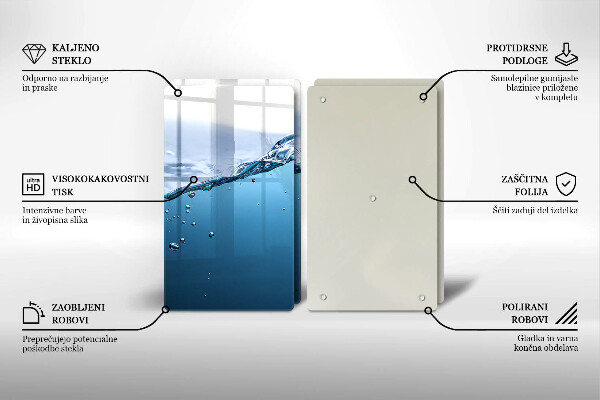 Copri piano cottura in vetro Acqua blu