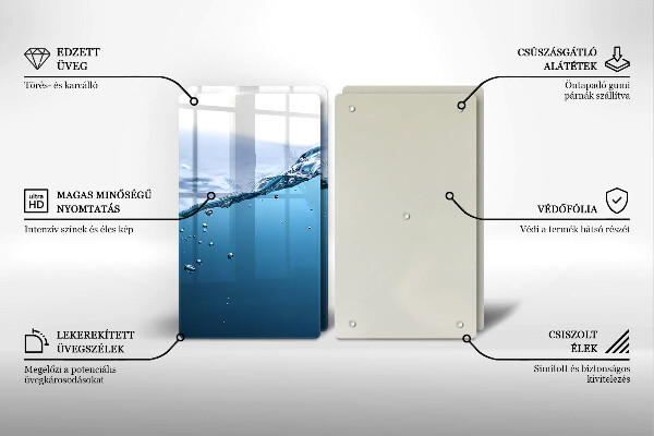 Copri piano cottura in vetro Acqua blu