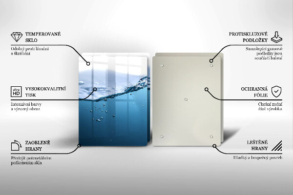 Copri piano cottura in vetro Acqua blu