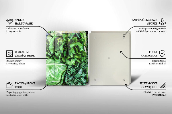 Copri piano cottura in vetro Verdure verdi