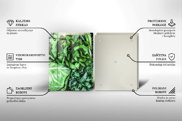 Copri piano cottura in vetro Verdure verdi