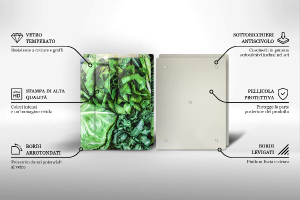 Copri piano cottura in vetro Verdure verdi
