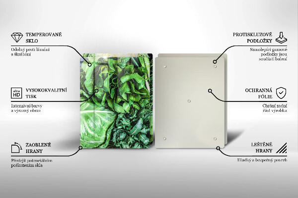 Copri piano cottura in vetro Verdure verdi