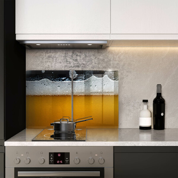 Copri piano cottura in vetro Bevi schiuma di birra