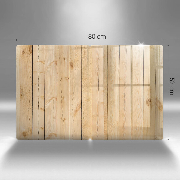 Copri piano cottura in vetro Tavole di legno delicate