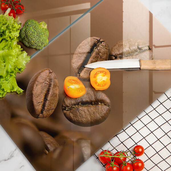 Copri piano cottura in vetro Chicchi di caffè