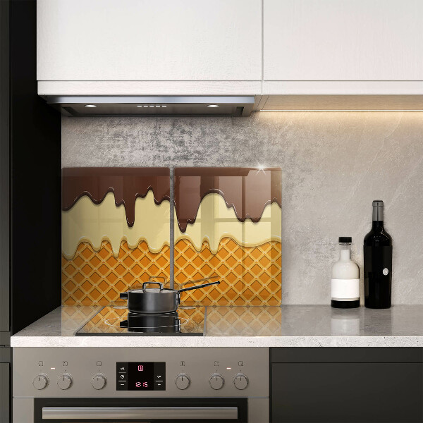 Copri piano cottura in vetro Illustrazione del cono gelato