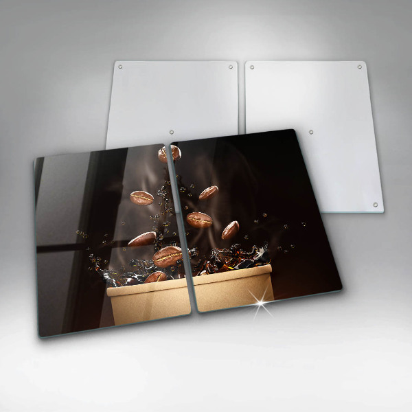 Copri piano cottura Chicchi di caffè caldi