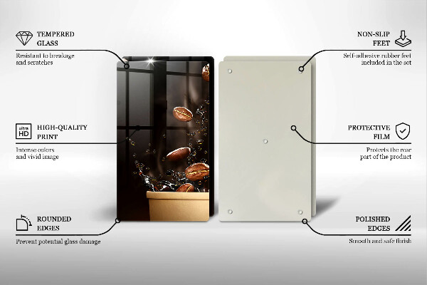 Copri piano cottura Chicchi di caffè caldi