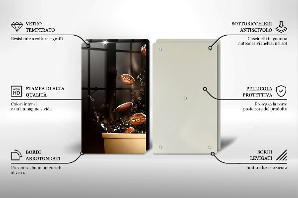 Copri piano cottura Chicchi di caffè caldi