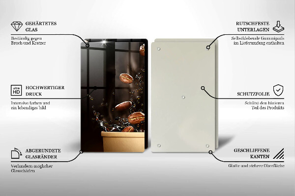 Copri piano cottura Chicchi di caffè caldi