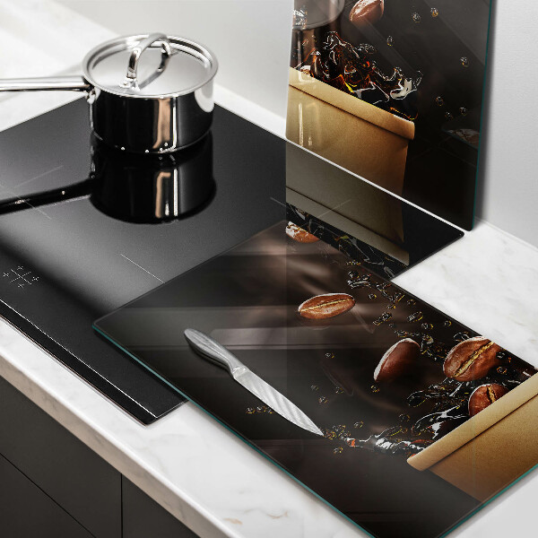 Copri piano cottura Chicchi di caffè caldi