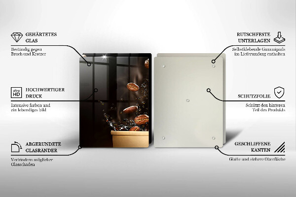 Copri piano cottura Chicchi di caffè caldi