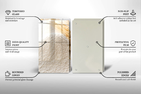 Copri piano cottura Farina e spighe di grano