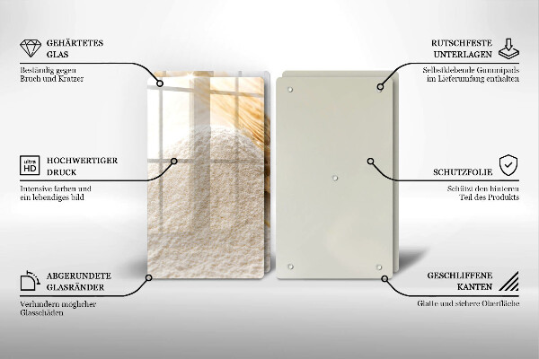 Copri piano cottura Farina e spighe di grano