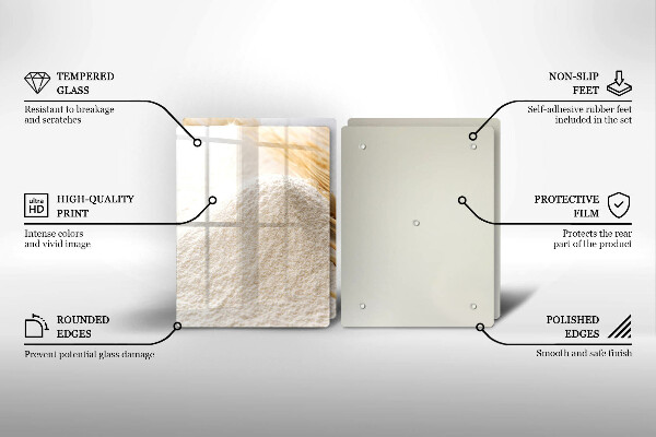 Copri piano cottura Farina e spighe di grano