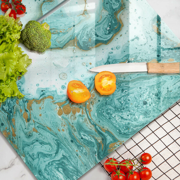 Copri piano cottura in vetro Astrazione blu