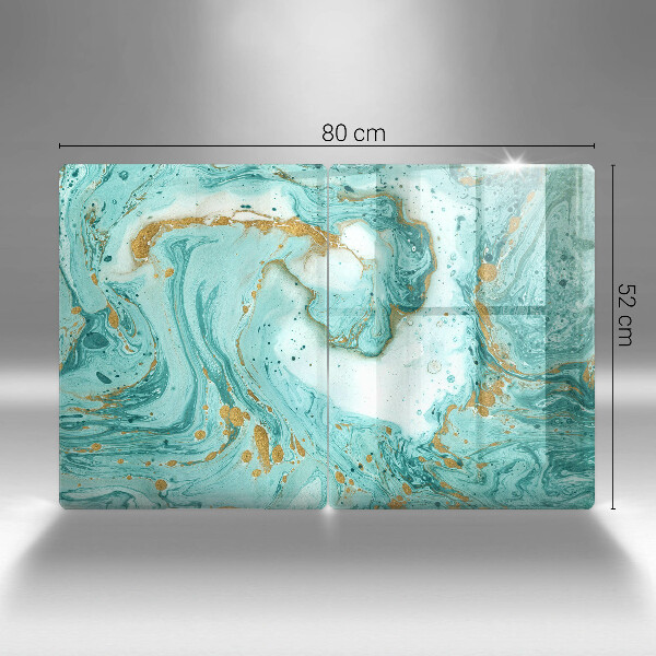 Copri piano cottura in vetro Astrazione blu