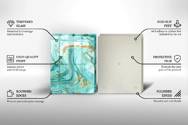 Copri piano cottura in vetro Astrazione blu